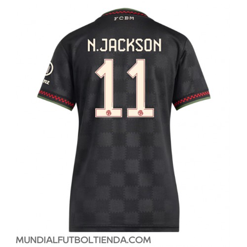 Camiseta Bayern Munich Nicolas Jackson #11 Tercera Equipación Replica 2025-26 para mujer mangas cortas